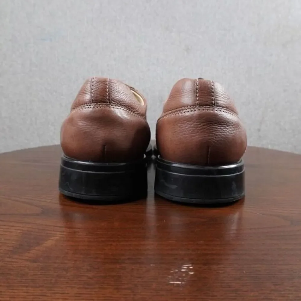 Studio Belvedere Bay Bridge Oxford Size 14D Brown‎ Pebble Leather Dress Lace Up